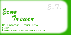 erno treuer business card