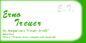 erno treuer business card